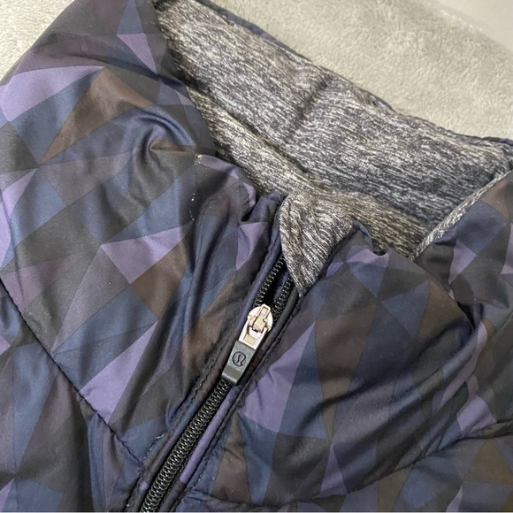 Lululemon Fluff Off Jacket Stained Glass Black and Grey Size 6 - Picture 4 of 9
